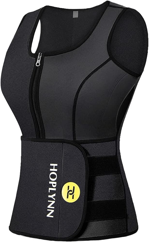 HOPLYNN Sauna Sweat Vest Waist Trainer Corset Trimmer Shaper Belt for Women, Neoprene Waist Cincher Stomach Tummy Shaper