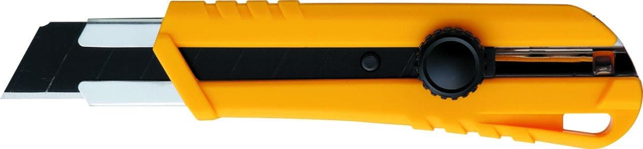 KDS H-12YE JobBossPro Extra Heavy-Duty Utility Knife, 25mm x 0.7mm, Yellow