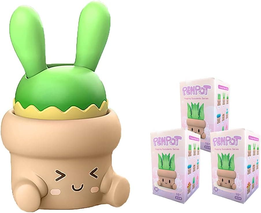 Hugging Succulents Series Blind Box Toys for Girls Cute Figures Action Model Birthday Gift Guess Blind Bag Random Collection Toys Popular Collectible Desktop Ornaments（3 Pack）
