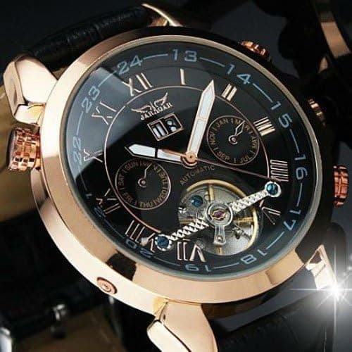 Men's Luxery Auto Mechanical 4 Hands Date Wrist Watch (28055)