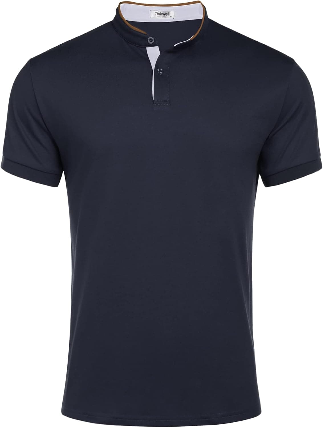 Tinkwell Men's Short Sleeve Polo Shirt Casual Slim Fit Basic Polo Solid Soft Cotton Golf Shirt