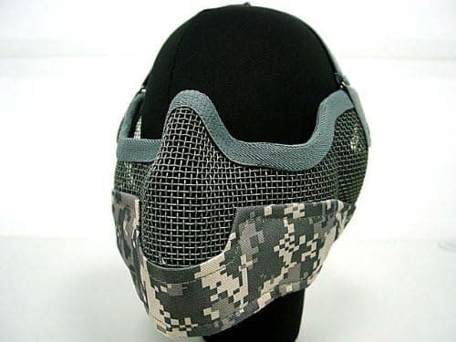 Tactical Steel Mesh Half Face Protect Paintball Airsoft Mask Best for CS Games ACU Color