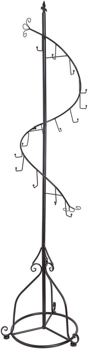 Useful. UH-CR249 - BLK Freestanding Decorative Coat Rack - Wrought Iron Decorative Freestanding Coat Rack for Home, Business, Lobby, and More (Black)