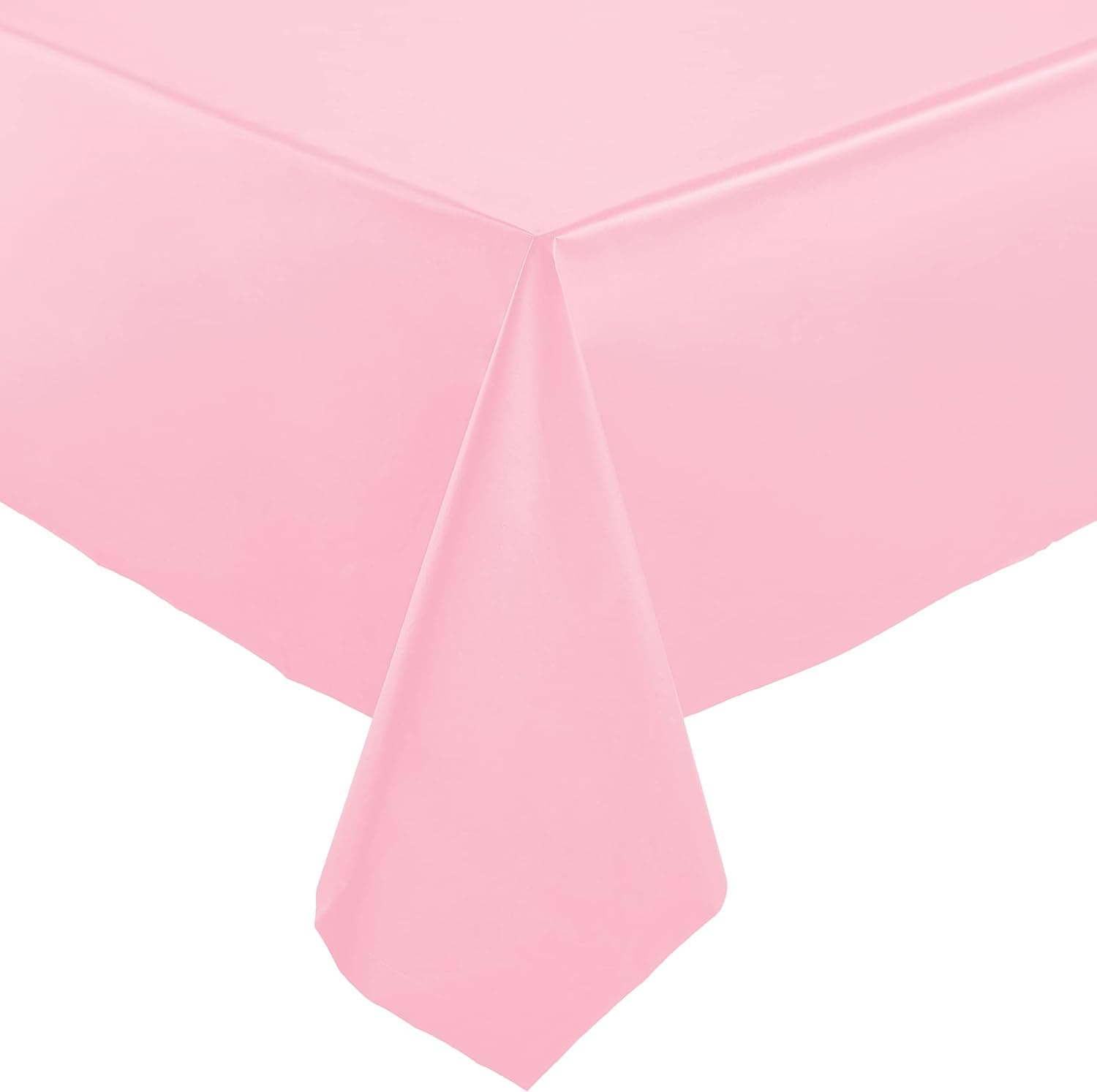 ZIMPLEWARE Pink Standard Disposable Plastic Party Tablecloth [6-Pack] 54 x 108” Rectangle Table Cover for Indoor & Outdoor Use