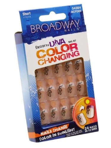 Broadway Fashion Diva Color Changing Nail Kit Short Length # 54364 BCFD03