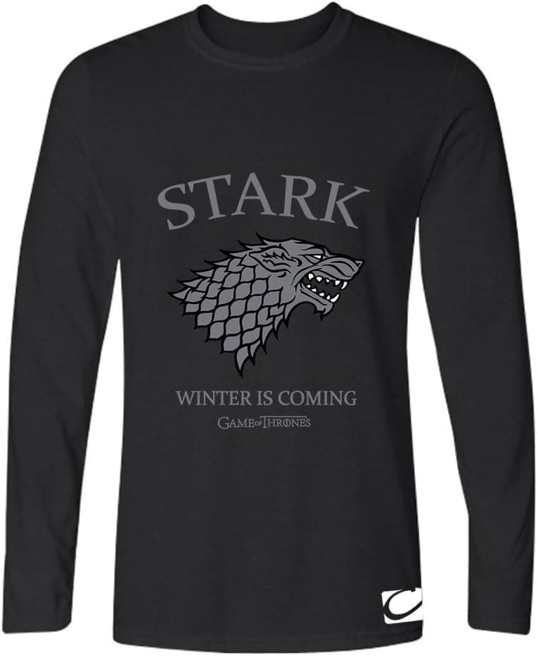 cornflower Stark Winter is Coming Game of Thrones Funny Men's Long Sleeve Tee Size XL