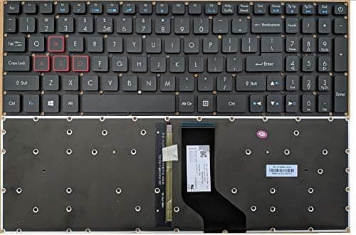 New US Black English Backlit Laptop Keyboard (Without palmrest) Replacement for Acer Predator Helios 300 PH317-51 PH317-51-787B PH315-51 PH315-51-73SO Light Backlight