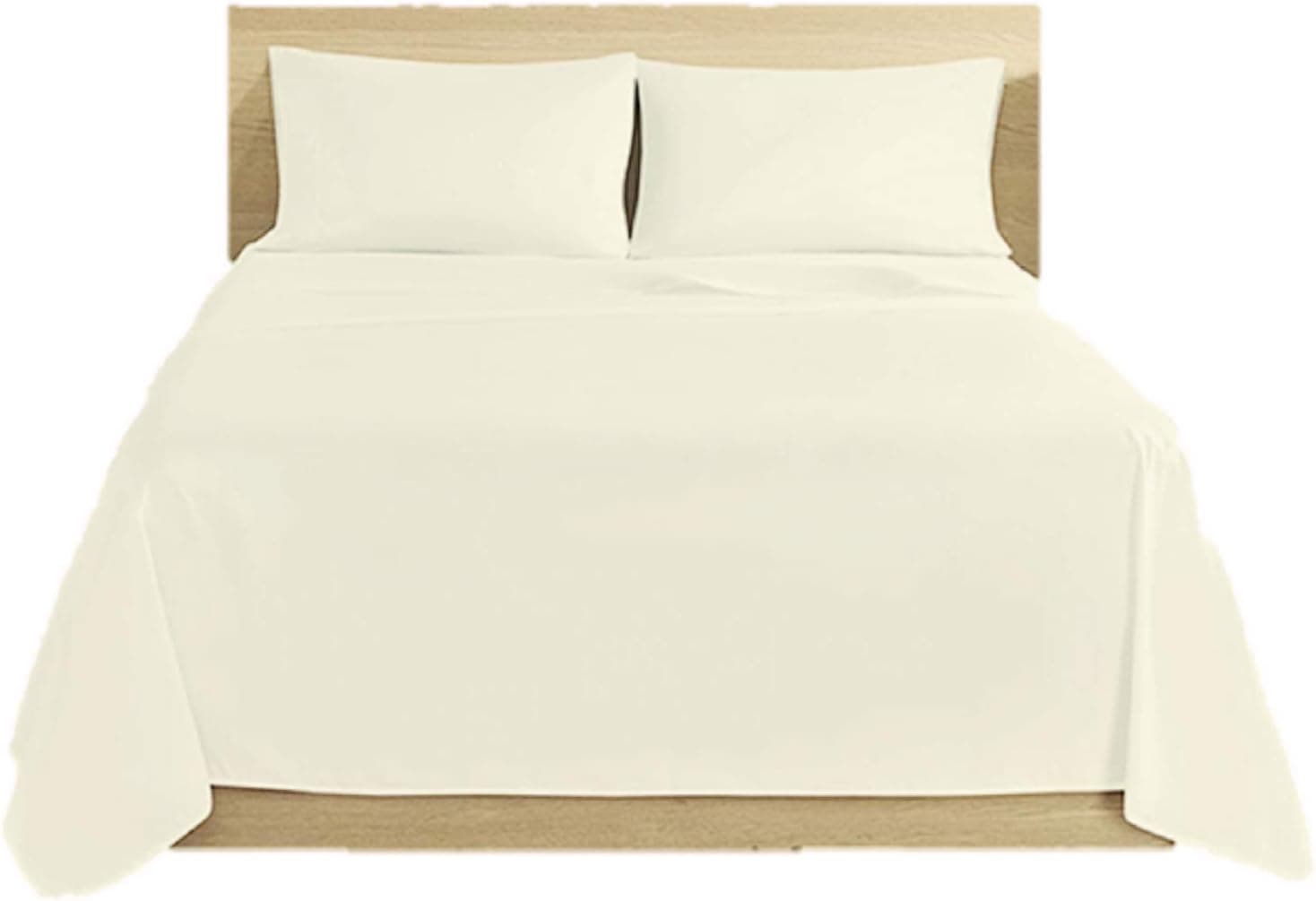 Uniwaresal Cotton 4-Piece Hotel Luxury Bed Sheets - Premium Collection 1800 Series Ultra-Soft Brushed Microfiber Sheet Set - King Size Bedding Sheets - Deep Pocket fits Upto 16" (King, Ivory)