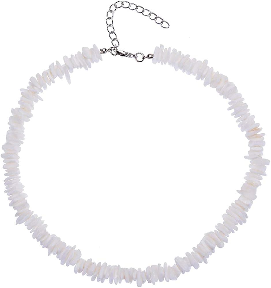 ASHMITA Hawaii Beach Shell Necklace for Women Girls Adjustable Puka Shell Necklace Bracelets Hawaiian Jewelry