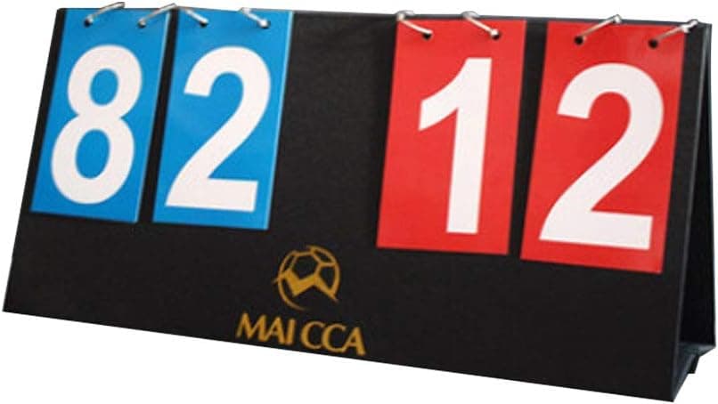 MAICCA Score Board Portable Table Top Sports Basketball Volleyball Handball Table Tennis Badminton Scoreboards (4 Digit Board)