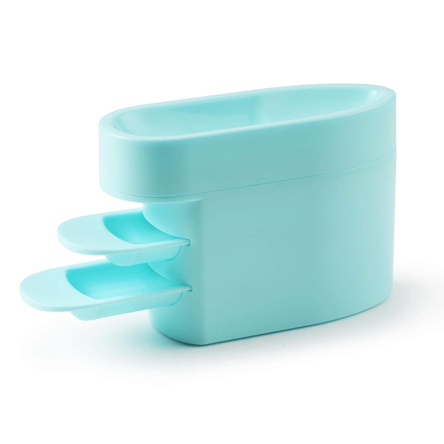 Unibouti Dip Powder Recycling Tray System& French Tip Dip Nail Tray, 2-in-1 Nail Art Accessories French Manicure Mold Finger Smile Line Guide Powder Glitter Saver Holder Nail Tech Must Haves (Green)