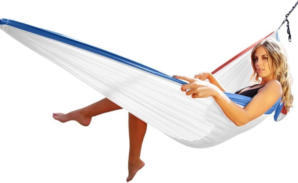 Ultimate Hammocks DOUBLE Camping Hammock Lightweight Portable Parachute Nylon Backpacking Travel Freedom Edition