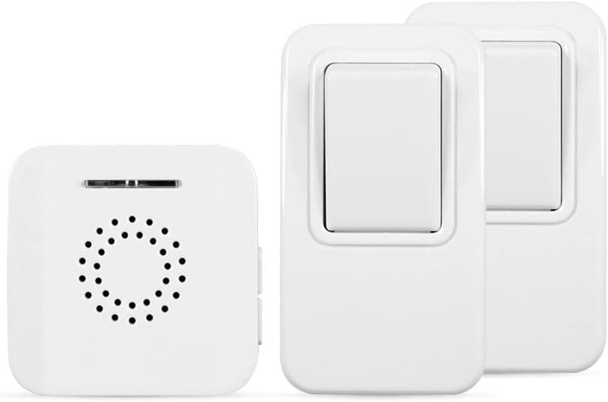 Battery-Free MightyHand Wireless Doorbell w/ 38 Tunes & 394 ft Range -For Homes, Apartments & Home Care; Easy Install