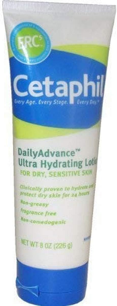 Cetaphil DailyAdvance Ultra Hydrating Lotion for Dry/Sensitive Skin 8 oz with shea butter (packaging may vary)