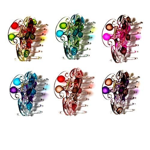 Syleia Hair Claw Jaw Clips 3.75" 9 cm Set of 6 For All Hair Types