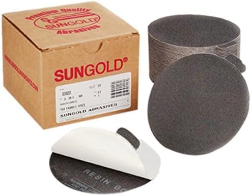Sungold Abrasives 03623 6" Psa Sanding Discs Silicon Carbide Cloth For Stone, Glass & Marble Assorted Pack (25/Pack)