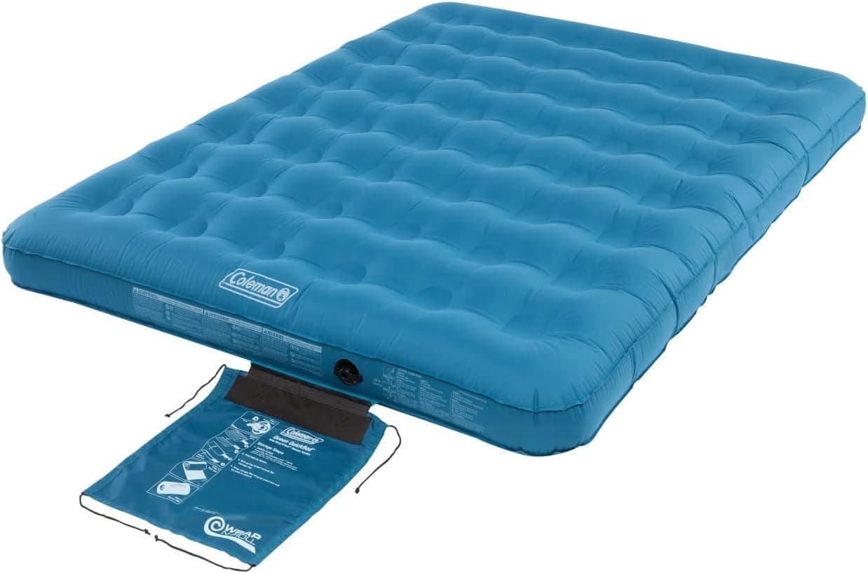 Coleman Airbed Extra Durable Single, Camping Bed, Flocked Single Air Bed, Inflatable Air Mattress, Heavy Duty airbed, Comfort Blow up Bed for Indoor and Outdoor Use