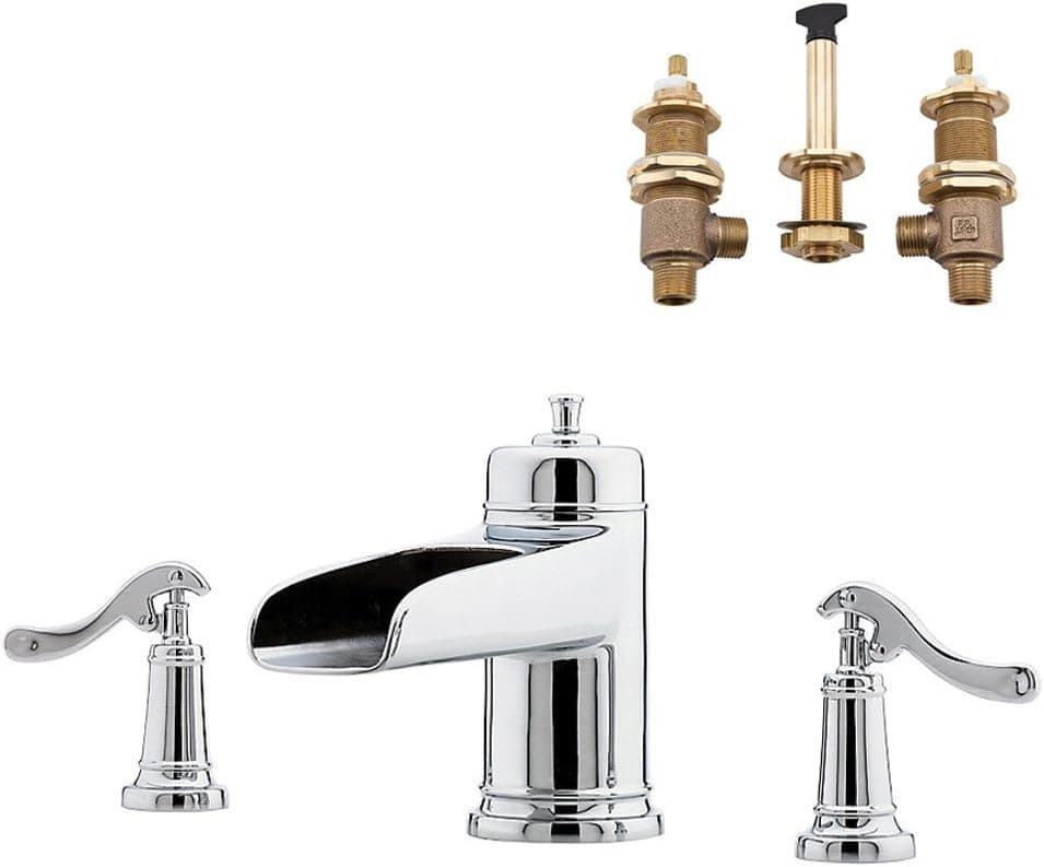 Pfister KRT65YP-R-PC Ashfield Roman Tub Trim with Adjustable Rough, Chrome