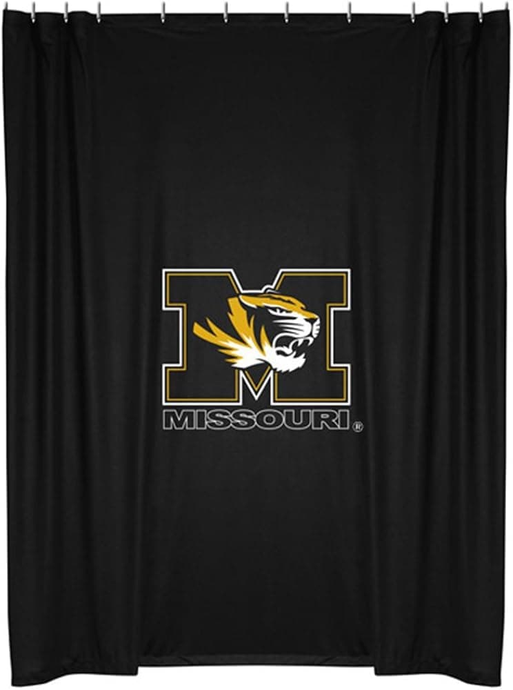 NCAA College Sports Logo Polyester Jersey Shower Curtain