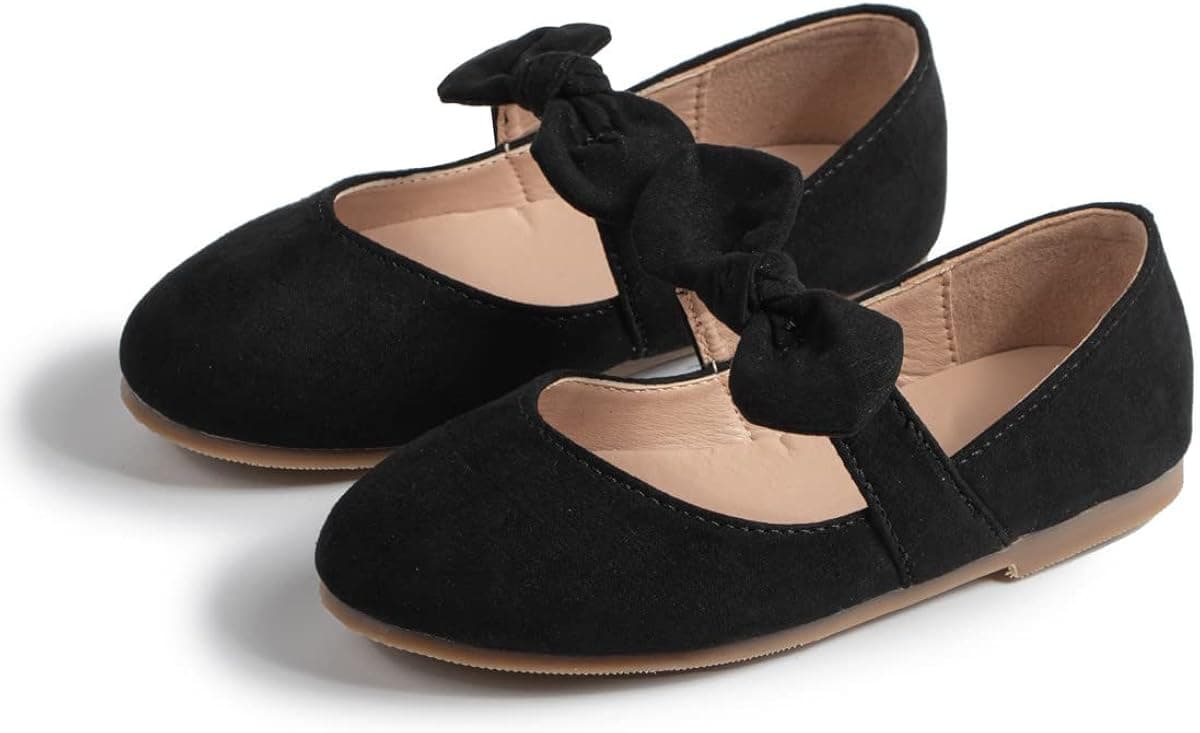 Sawimlgy Little Kids Girls Vintage Mary Jane Ballet Flats Classy Pearl Flowers Toddler Bowknot Princess Dress Wedding Party Oxford Shoes