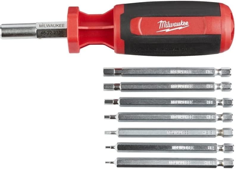 Milwaukee Metric Hex Key 9-in-1 Multi Magnetic Bit Screw Driver 9 Inch.