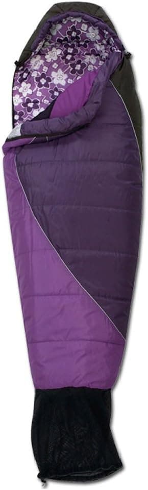Sierra Designs Girl's Dragonfly 35-Degree Sleeping Bag (Plum, Short)