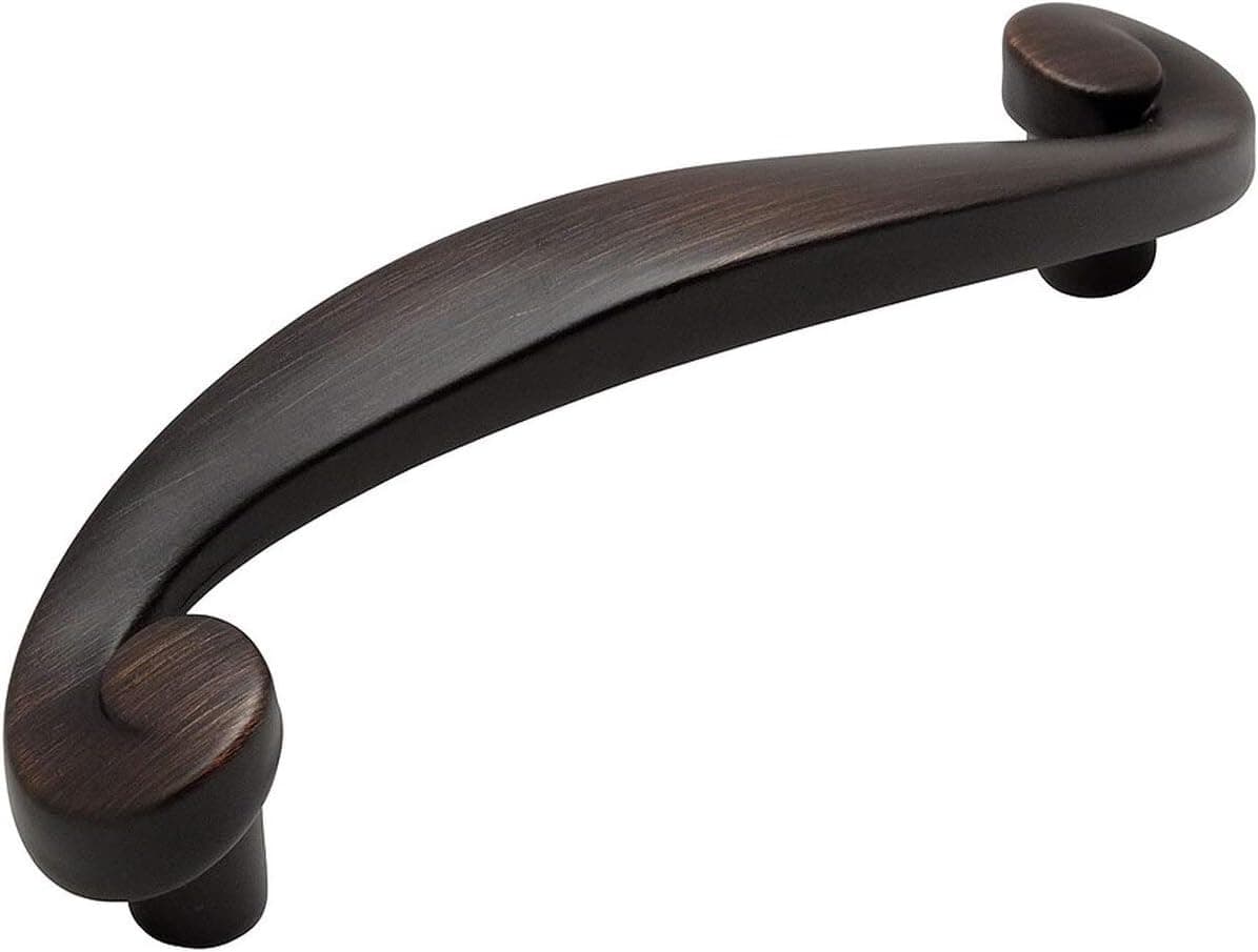 Cosmas 774ORB Oil Rubbed Bronze Cabinet Hardware Swirl Handle Pull - 3" Hole Centers - 50 Pack