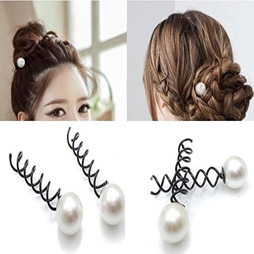 Coobbar 10 pcs Black Metal Twist Hair Pin Grips Spirals Bobby Hair Pins for Women