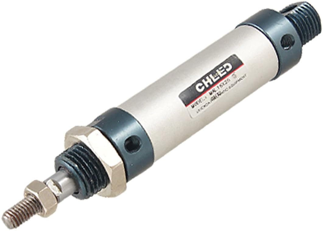 uxcell Single Male Thread Rod Dual Action 16 x 25 Air Cylinder