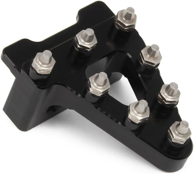 Aluminum Billet Universal Rear Brake Pedal Lever Step Tip Replacement for Dirt Bikes - Black