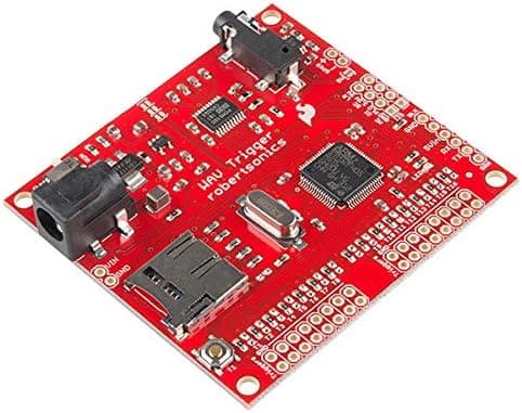 SparkFun WAV Trigger Play Uncompressed audio files 16-bit Files at 44.1kHz On-board mono Audio amplifier Speaker connector 14 parallel stereo tracks Polyphonic MIDI control 16 trigger inputs Micro SD