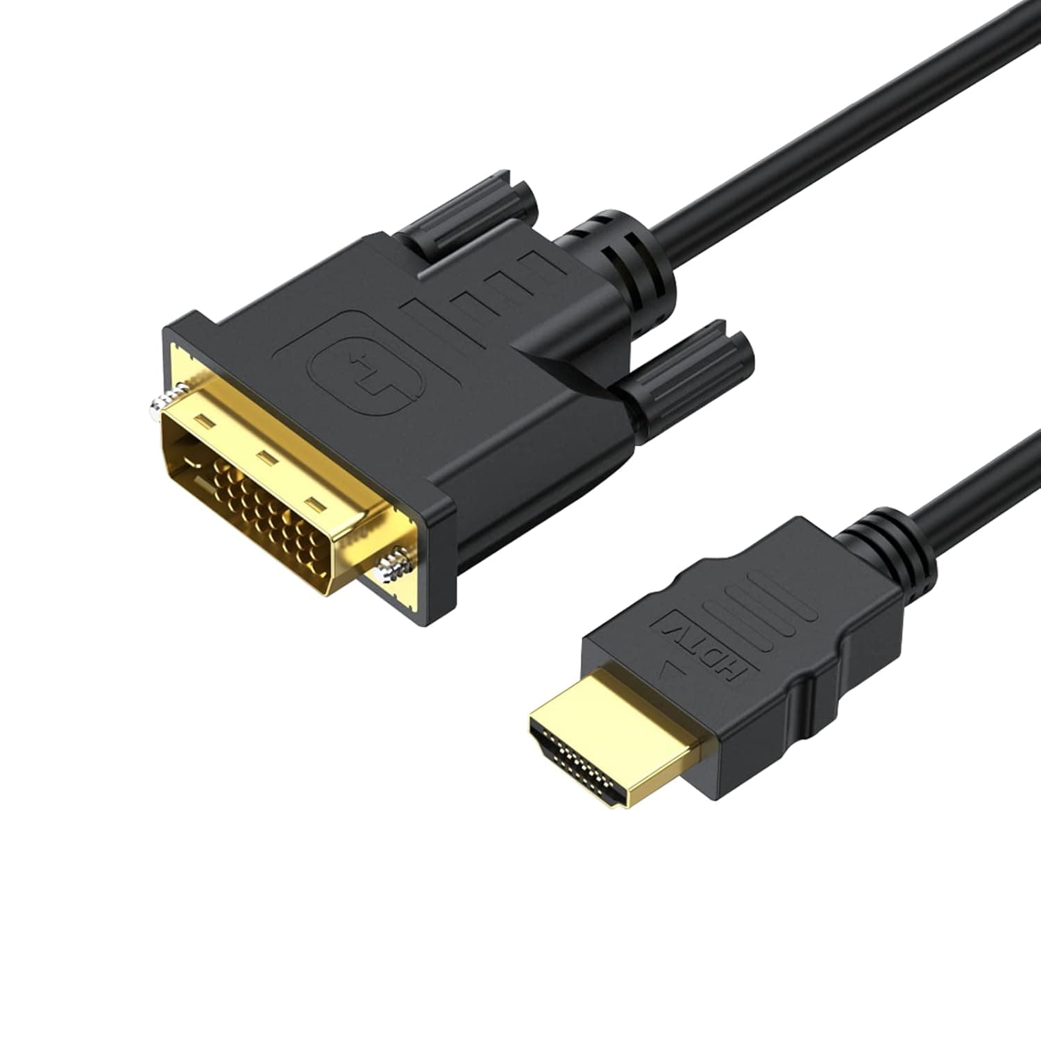 Ureegle DVI to HDMI Cable 3ft, Bi-Directional DVI-D to HDMI Adapter Cable Gold Plated 1080P DVI Male to HDMI Male Connect Cord for PC Projector HDTV and More