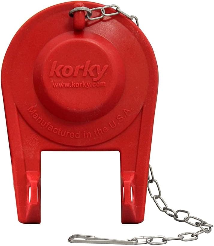 Korky 100BP Ultra High Performance Flapper Fits Most Toilets - Long Lasting Rubber - Easy to Install - Made in USA, Small, Red