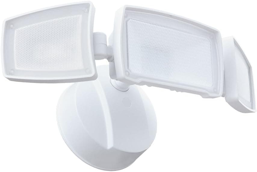 Good Earth Lighting Three-Head LED Switch Controlled Security Flood Light- Day Light - 50,000 Hours Lamp Life - Direct Wire Installation - Energy Star - White