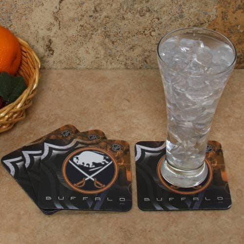 Hunter Manufacturing NHL Buffalo Sabres 4-Pack Sublimated Logo Neoprene Coaster Set