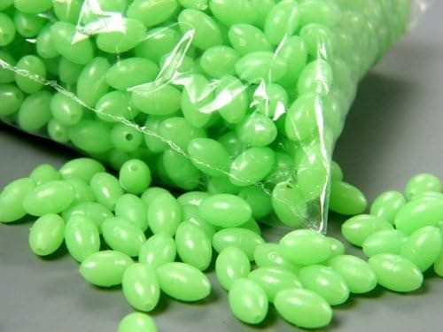 100pcs 5x4mm Soft Fishing Soft Glow Bead Green Fishing Tackle Tools Eggs