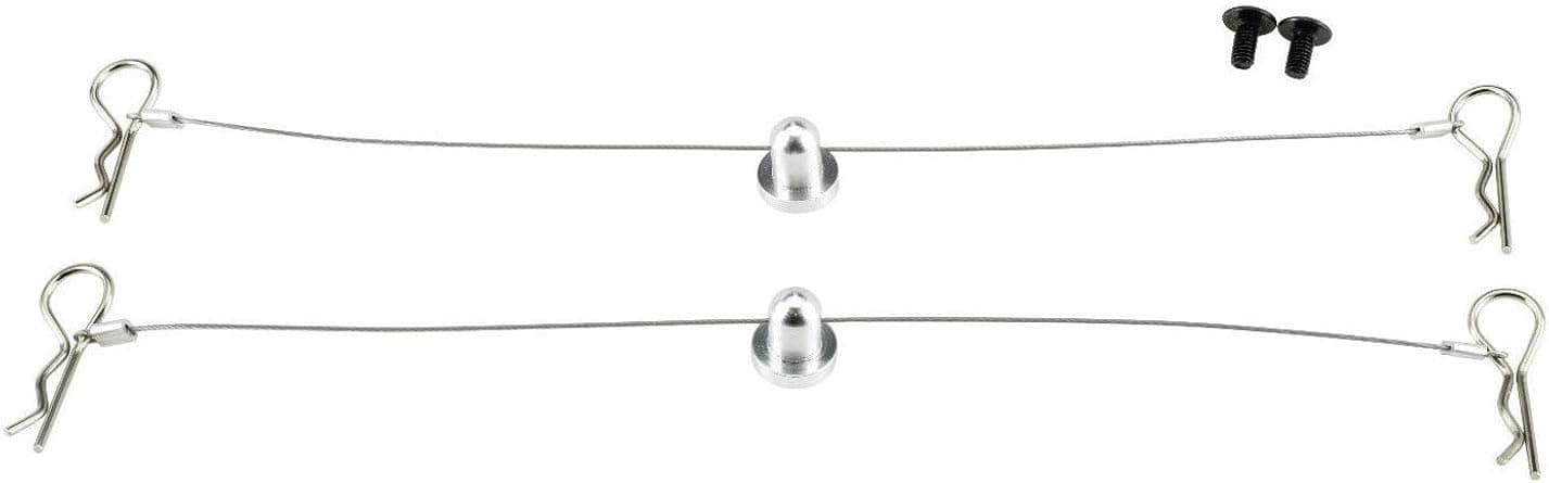 Apex RC Products 165mm Body Clip Lanyard Retainer W/Silver Aluminum Mount #4036S