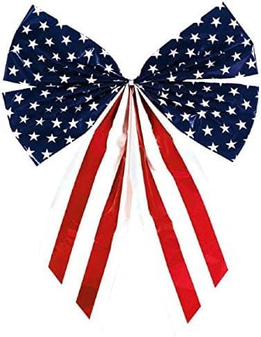 Plastic Flag 4-Loop Party Bow
