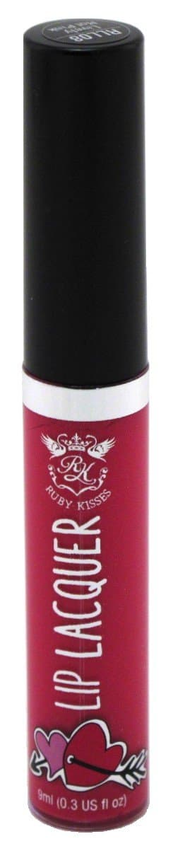 Kiss Ruby Kisses Lip Lacquer Lively Hot Pink 0.3 Ounce (8ml)