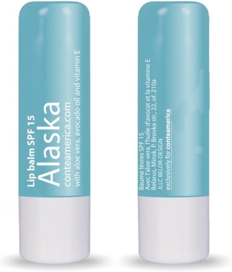 Conte Natural Beeswax Moisturizing Lip Balm Alaska Chapstick for Dry Lips with Avocado, Jojoba, Castor Oils SPF 15 (3)