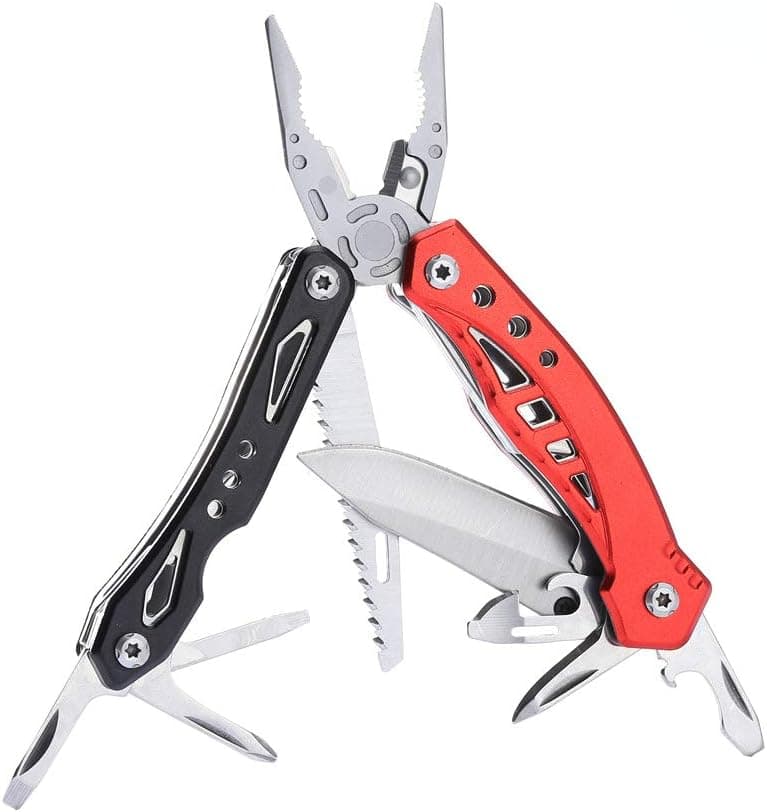 BYKCO Multitool Pliers, Compact Multitool, MultiPurpose tool, Wood Saw Can Bottle Opener, ScrewDrivers Liner Locking Knife For Outdoor Camping Hiking Fishing For Men Driver Gift