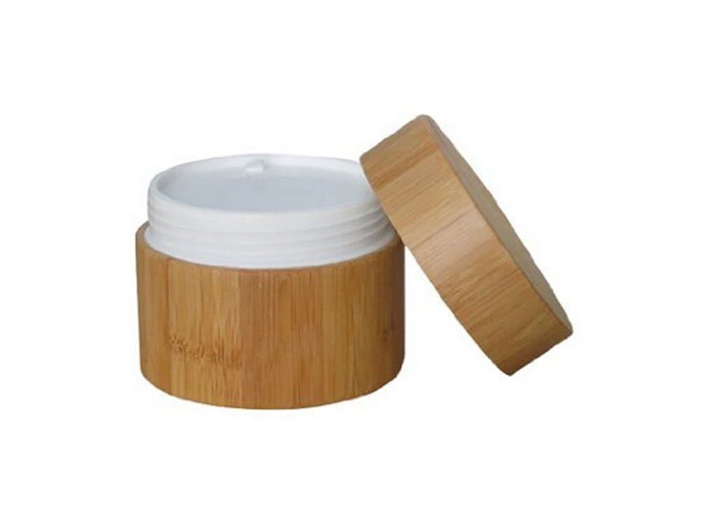 TOPWEL 15ml/30ml/50ml/100ml Environmental Bamboo Empty Refillable Cosmetic Cream Jar Storage Bottle Container Bottle (100ML)