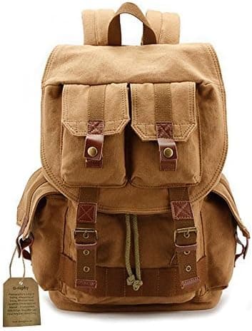 i-graphy Waterproof Backpack with Cover for DSLR Camera - Kahki