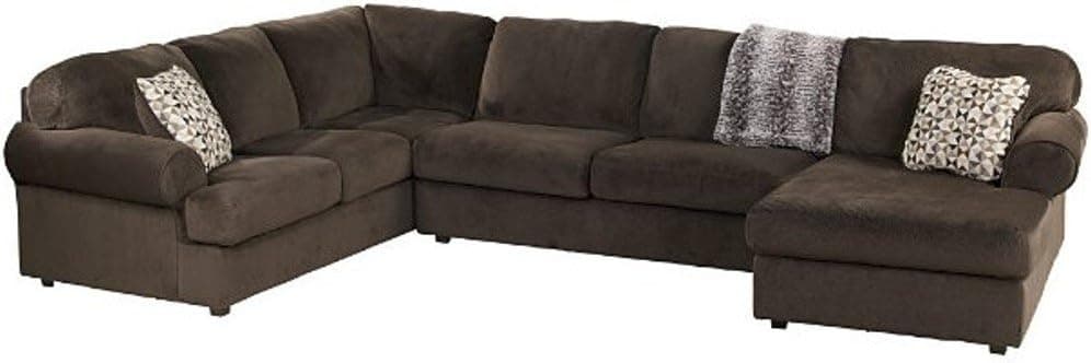 Signature Design by Ashley Jessa Place Sectional in Chocolate Fabric