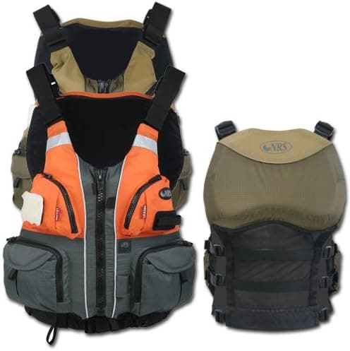 NRS Chinook Mesh Back Fishing PFD - Orange/ Grey S/M
