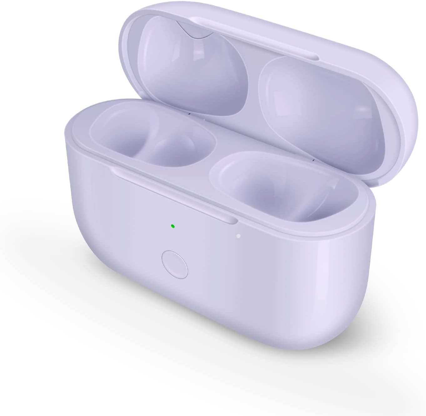 Upgraded Wireless Charging Case Compatible for Air Pod Pro, Replacement Wireless Charger Case Compatible with Pro, with Bluetooth Pairing Sync Button (Purple)