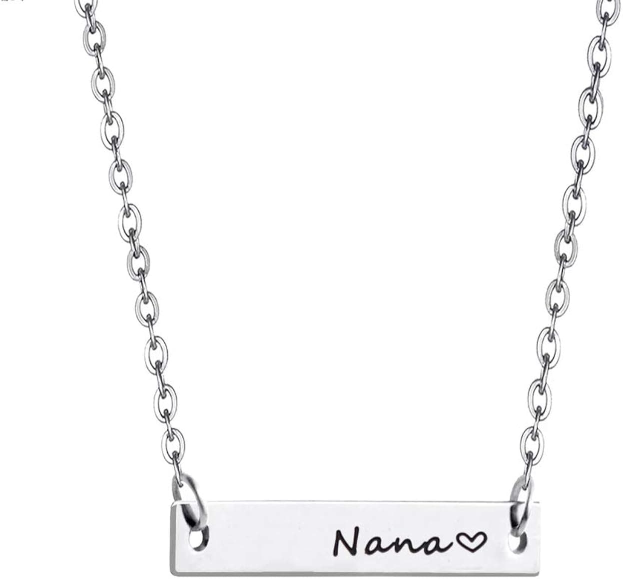 Faylora Personalized Birthday Gift Grandmother Necklace Bar Necklace for Gigi, Mimi, Grandma, Nana Jewelry