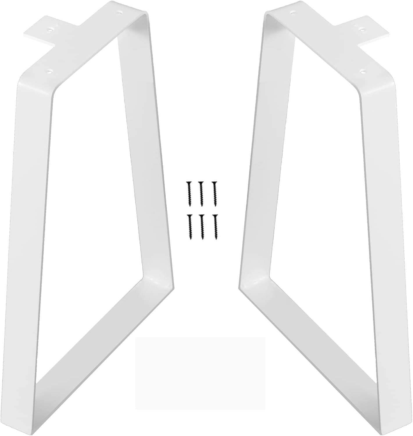 NZHM-Home 16 '' Tall Trapezoid Metal Table Legs for Furniture, Bench Legs, Coffee Table Legs Set of 2, DIY Furniture Legs