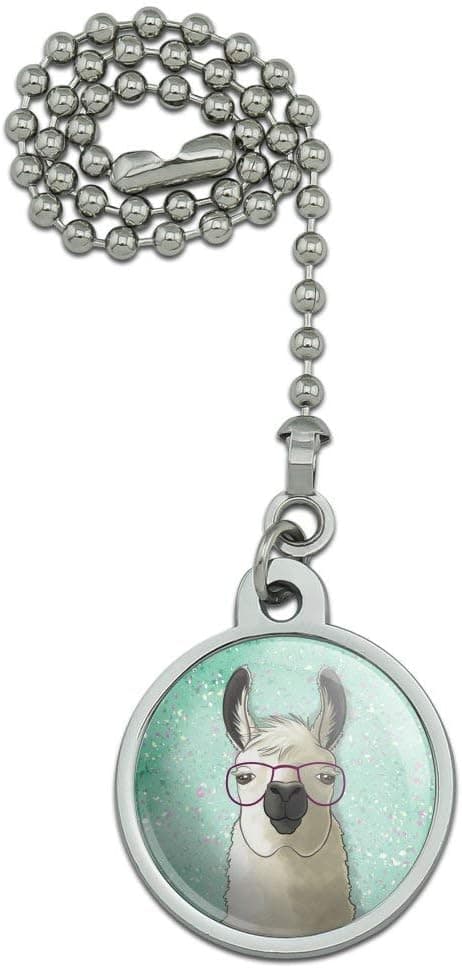 GRAPHICS & MORE Hip Llama with Glasses Ceiling Fan and Light Pull Chain