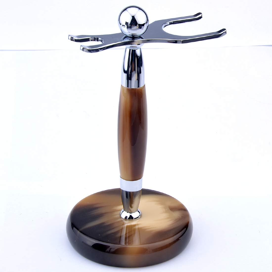 CSB Shaving Brush and Razor Stand with Faux Horn Handle Stand
